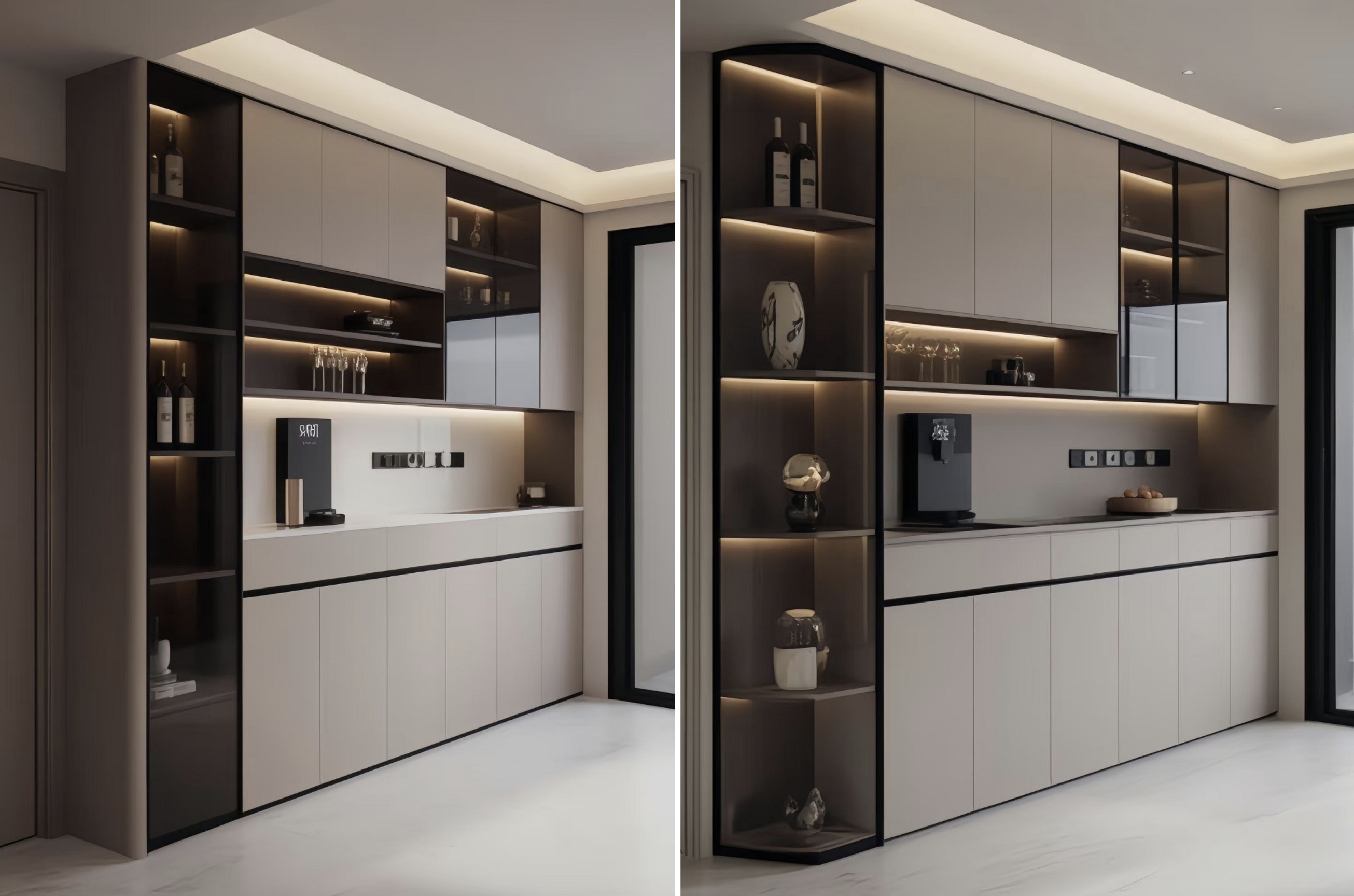 Estetika praktikliyi ilə balanslaşdıran yemək sideboard dizaynı